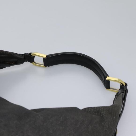 GUCCI Web Sherry Line Shoulder Bag Denim Black Red Green - Picture 8 of 16